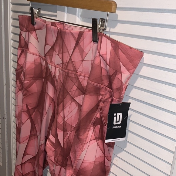 Ideology Swirling Lip Gloss Smoke 7/8 Leggings Pink Rose Women’s 2X new - Picture 5 of 7